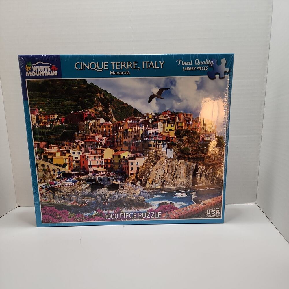 WHITE MOUNTAIN Cinque Terre, Italy Manarola Puzzle 1000 Piece New SealedCOMPLETE